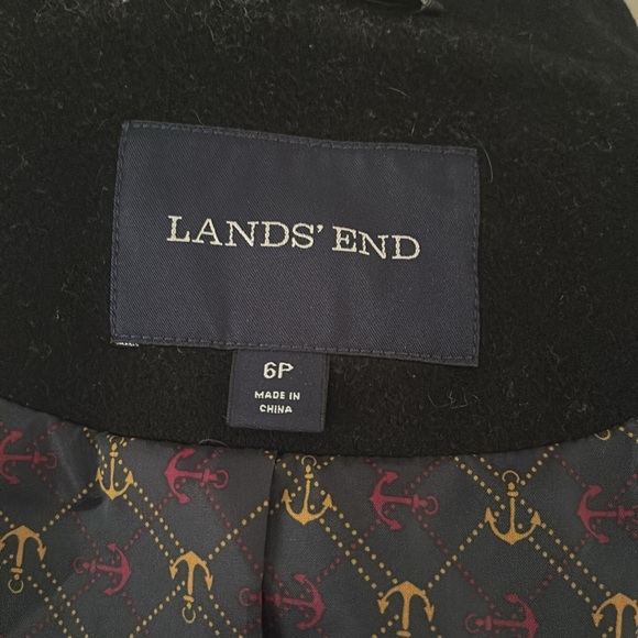 Lands' End Wool Cashmere Blend Double Breast Peacoat
Black size 6P - Picture 7 of 9